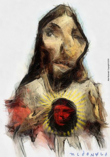 Cartoon: jesus rebelde (medium) by allan mcdonald tagged arte