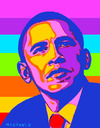 Cartoon: obama apoyo gay (small) by allan mcdonald tagged gay