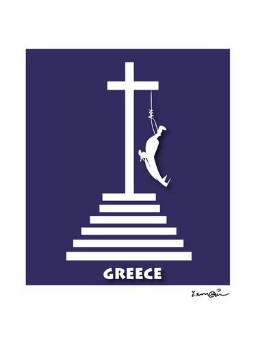 Cartoon: bankruptcy !.. (medium) by ismail dogan tagged greece