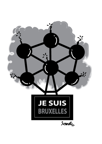 Cartoon: Brussels (medium) by ismail dogan tagged ije,suis,bruxelles