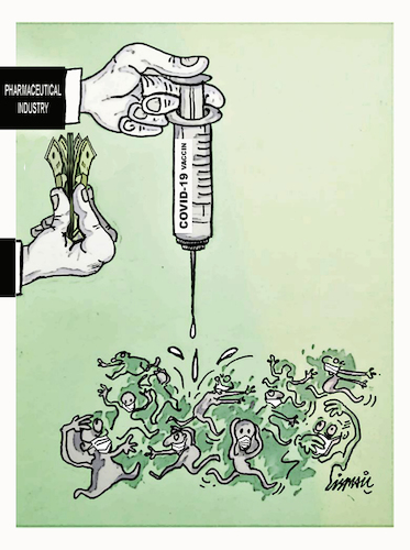 Cartoon: covid vaccin (medium) by ismail dogan tagged covid,vaccin