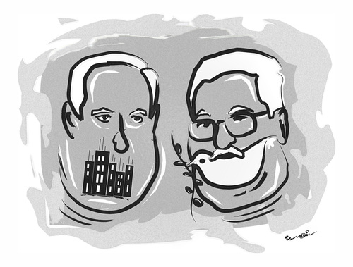 Cartoon: DIALOGUE FOR PEACE  !.. (medium) by ismail dogan tagged talks