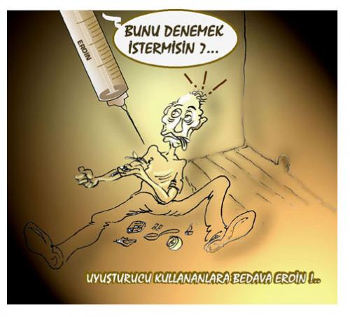 Cartoon: DROGUE (medium) by ismail dogan tagged drogue
