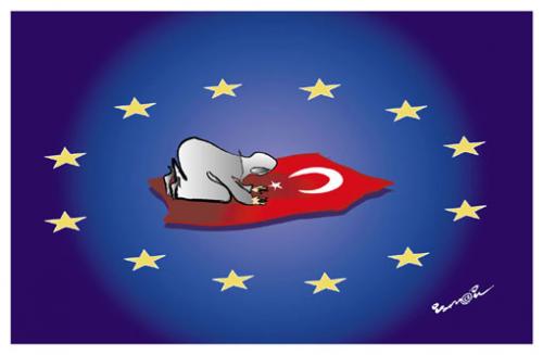 Cartoon: EU -TURKEY (medium) by ismail dogan tagged eu