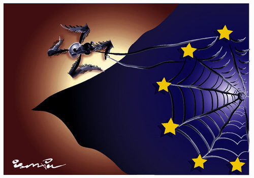 Cartoon: FASCISME IN EUROPE (medium) by ismail dogan tagged fascisme,in,europe