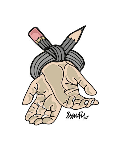 Cartoon: freedom of expression (medium) by ismail dogan tagged freedom,of,expression