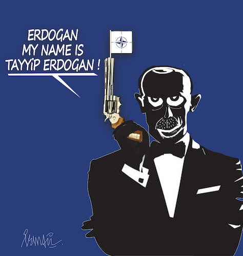 Cartoon: Gift (medium) by ismail dogan tagged otan,summit