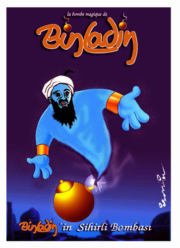 Cartoon: MAGIC BOMB  BIN  LADEN (medium) by ismail dogan tagged magic,bomb,bin,laden