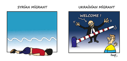 Cartoon: Migrant (medium) by ismail dogan tagged migrant