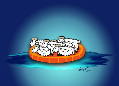 Cartoon: Migration (medium) by ismail dogan tagged feast,of,sacrifice