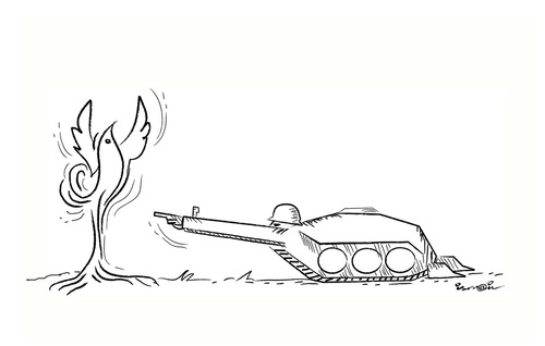 Cartoon: PEACE and WAR  !... (medium) by ismail dogan tagged peace