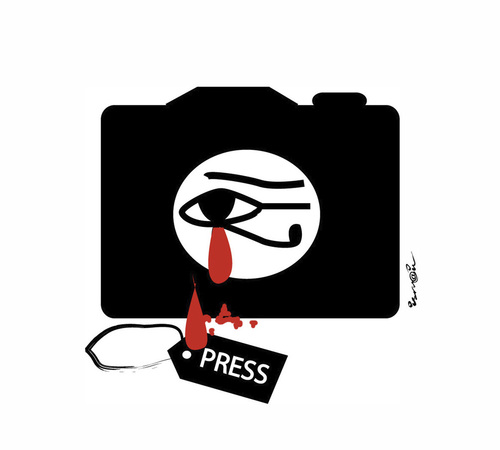 Cartoon: PRESS IN EGYPT !.. (medium) by ismail dogan tagged press