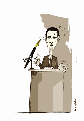 Cartoon: SPEECH !.. (medium) by ismail dogan tagged ferzat,ali