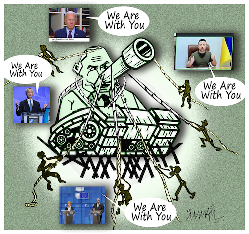 Cartoon: Support Ukraine (medium) by ismail dogan tagged ukraine,war