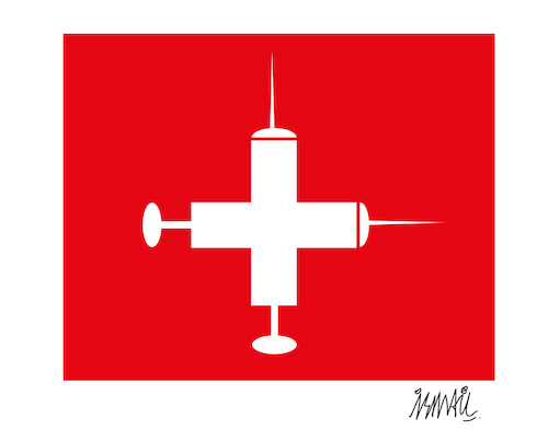 Cartoon: Swiss (medium) by ismail dogan tagged covid19,passport