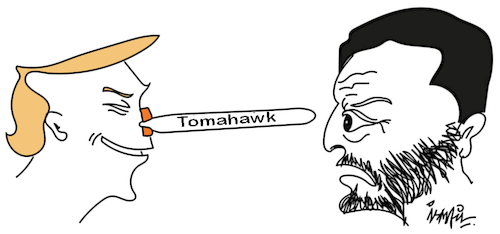 Cartoon: Tomahawk missiles (medium) by ismail dogan tagged tomahawk,missiles