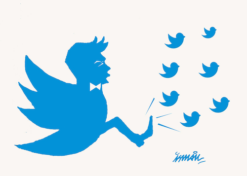 Cartoon: Twitter (medium) by ismail dogan tagged elon,musk