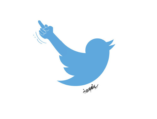 Cartoon: twitter censorship (medium) by ismail dogan tagged twitter