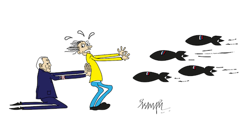 Cartoon: Ukraine War (medium) by ismail dogan tagged ukraine,war