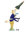 Cartoon: Disappointment (small) by ismail dogan tagged iran,usa,war