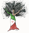 Cartoon: loose hair (small) by ismail dogan tagged mahsa,amini