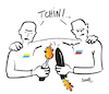 Cartoon: to friendship. (small) by ismail dogan tagged war