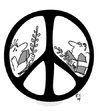 Cartoon: peace (small) by emre yilmaz tagged baris peace