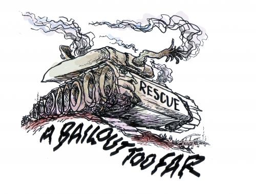 Cartoon: bailout (medium) by barbeefish tagged bailout