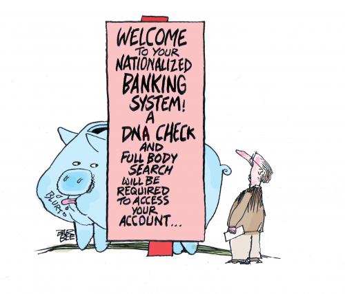 Cartoon: BANKING (medium) by barbeefish tagged banks