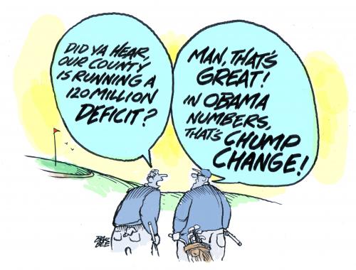 Cartoon: DEFICITE SPENDING (medium) by barbeefish tagged obama