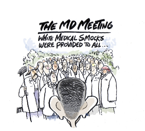 Cartoon: docs meet (medium) by barbeefish tagged obama