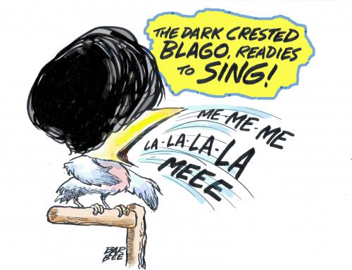 Cartoon: gov sings (medium) by barbeefish tagged chicago