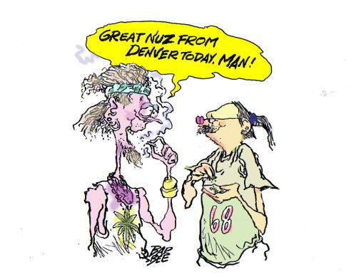 Cartoon: LAX LAWS IN DENVER (medium) by barbeefish tagged democratic,convention