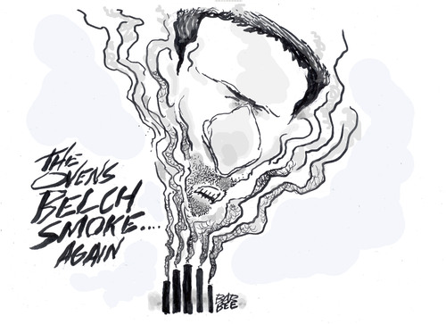 Cartoon: madman 1 (medium) by barbeefish tagged never,again