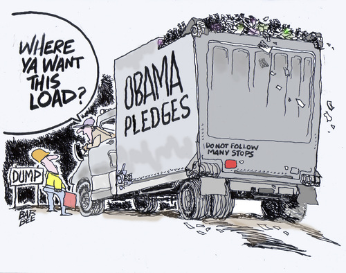 Cartoon: many trips (medium) by barbeefish tagged obama