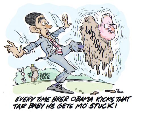 Cartoon: obama  wright (medium) by barbeefish tagged obama