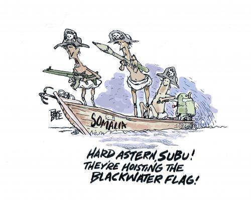 Cartoon: somalia pirates (medium) by barbeefish tagged security