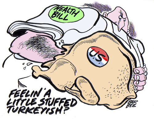 Cartoon: stuffing process (medium) by barbeefish tagged shoveit