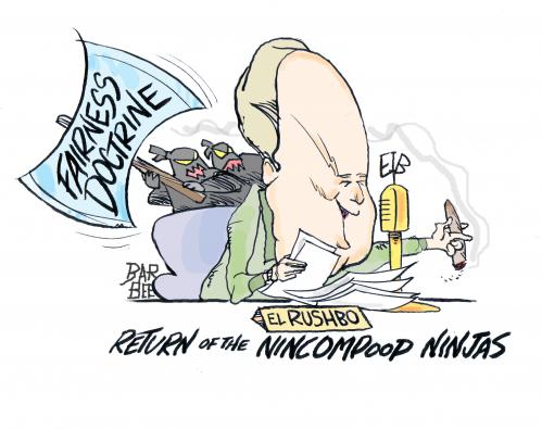 Cartoon: TALK RADIO (medium) by barbeefish tagged fairness,doctrine