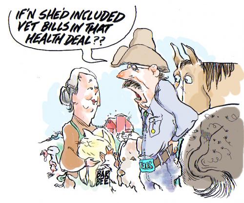 Cartoon: texas (medium) by barbeefish tagged hillarys,health,plan,