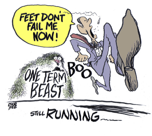 Cartoon: the heat is on (medium) by barbeefish tagged obama