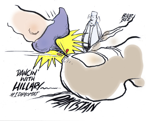 Cartoon: visiting DIG (medium) by barbeefish tagged hillary