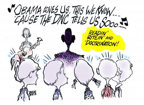 Cartoon: visiting SCHOOLROOMS (medium) by barbeefish tagged obama