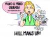 Cartoon: mano a mano (small) by barbeefish tagged hillary obama