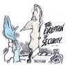Cartoon: up close (small) by barbeefish tagged security