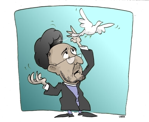 Cartoon: TURBANTE (medium) by uber tagged iran,khatami,pace,peace