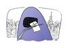 Cartoon: France approves burqa ban (small) by uber tagged burqa,france,women,islam