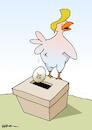 Cartoon: the egg (small) by uber tagged trump,midterm,elections,fraud