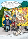 Cartoon: Der Tierarzt meint... (small) by ian david marsden tagged hund,hundefutter,trucker,lastwagen,cartoon,marsden