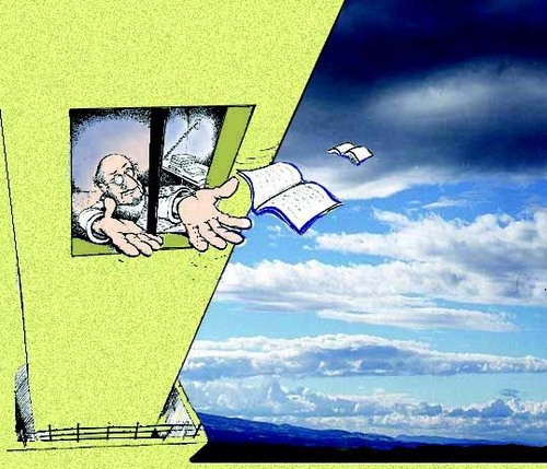 Cartoon: özgürlük (medium) by portreci tagged karikatür,homuor,cartoon,cartoonist